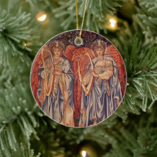 Ornamento De Cerâmica Anjos do vintage, Angeli Laudantes por Burne Jones
