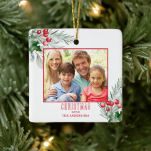 Ornamento De Cerâmica Ano de Natal Moderno