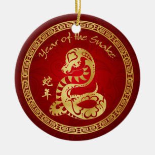 Ornamento De Cerâmica Ano do cobra 2013 - ano novo chinês