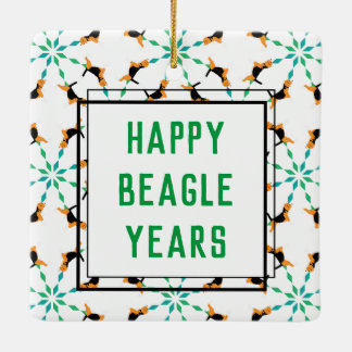 Ornamento De Cerâmica Ano do estilo Beagle
