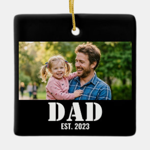 Ornamento De Cerâmica Ano em que Papai se Tornou Pai Lembrança