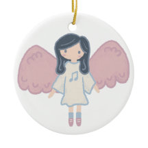 Ano Personalizado do Anjo de Natal do Pastel Bonit