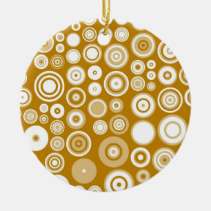 Ornamento De Cerâmica Anos 50 de Abstrato de arte Vintage Cream e  branc