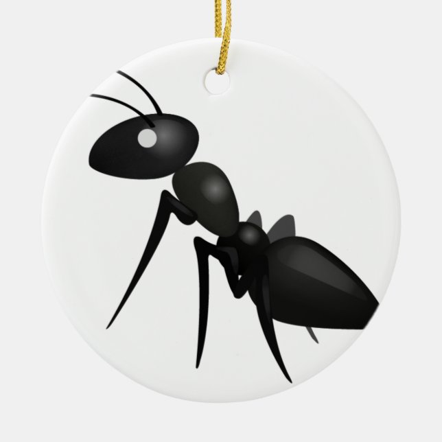Ornamento De Cerâmica Ant - Emoji (Frente)