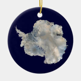 Ornamento De Cerâmica Antártica (Imagem Azul Marble da NASA)