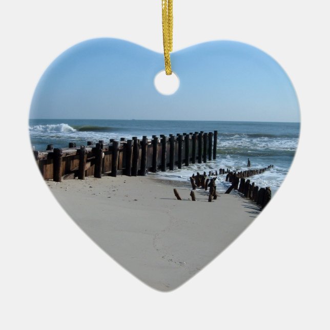 Ornamento De Cerâmica Ante Russo na Praia (Frente)