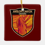 Ornamento De Cerâmica Antelope Canyon Arizona Art Vintage<br><div class="desc">Design de arte vetorial de antílope Canyon. O Navajo Upper Antelope Canyon é um desfiladeiro no sudoeste americano.</div>