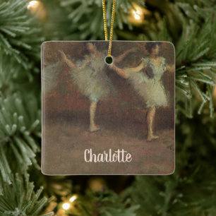 Ornamento De Cerâmica Antes do Ballet de Edgar Degas, Arte Fina Vintage