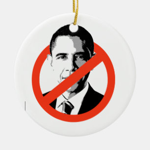 ORNAMENTO DE CERÂMICA ANTI-BARACK OBAMA -