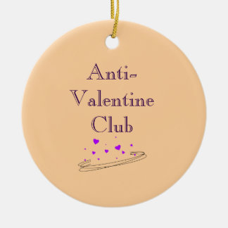 Ornamento De Cerâmica Anti Valentine Club Cute Minimal Pastel Art