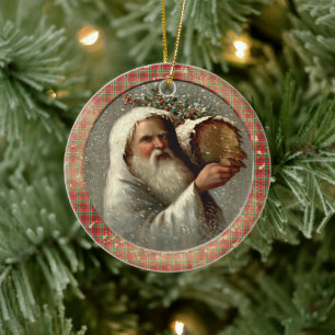 Ornamento De Cerâmica Antigo Rústico Vitoriano Personalizado Família