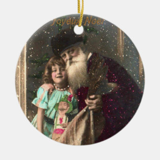 Ornamento De Cerâmica Antigos Papais noeis e Natal para Garotas