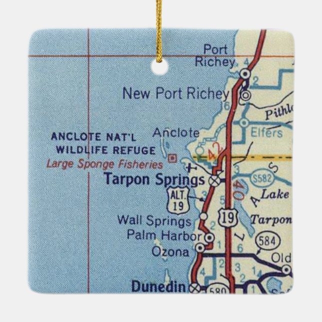 Ornamento De Cerâmica Antigos Primaveras Tarpon (Verso)