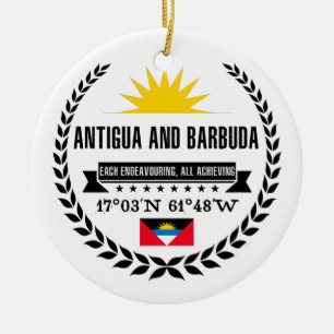 Ornamento De Cerâmica Antígua e Barbuda