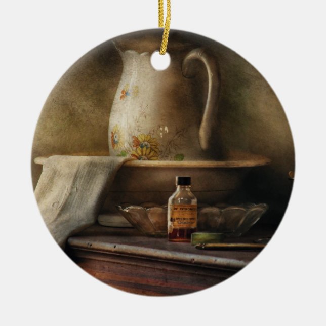 Ornamento De Cerâmica Antiguidade - nostalgia - o jarro da água (Frente)