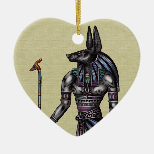 Ornamento De Cerâmica Anubis Ornament Heart (Frente)