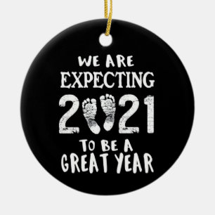 Ornamento De Cerâmica Anúncio de gravidez