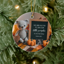 Ornamento De Cerâmica Anúncio de queda personalizávelQueda de gravidez