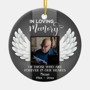 Ornamento De Cerâmica Ao Amar Memória Personalizada Foto, Nome E Mensag