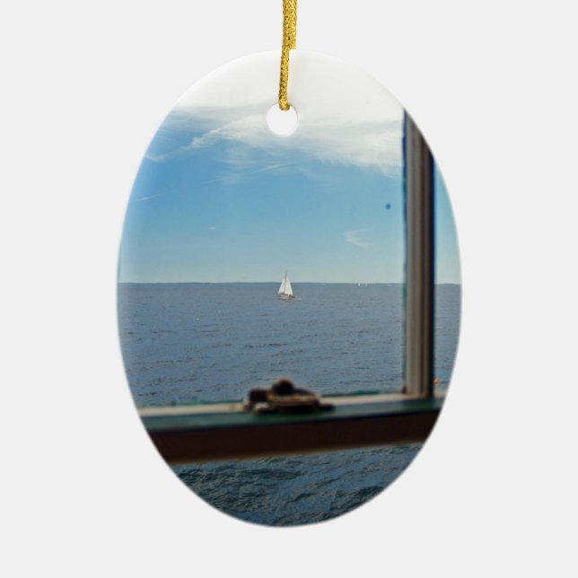 Ornamento De Cerâmica Ao mar, ao mar (Frente)