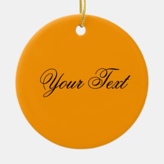 Ornamento De Cerâmica APENAS COR / laranja + seu texto