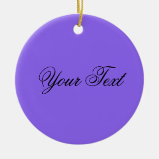 Ornamento De Cerâmica APENAS COR / Lila + seu texto