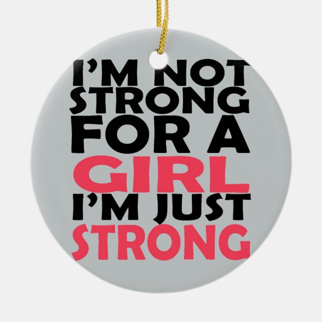 Ornamento De Cerâmica Apenas forte (Frente)