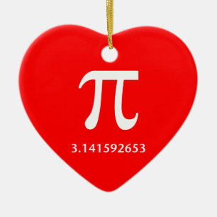 Ornamento De Cerâmica Apenas Pi branco nada mais 3,14