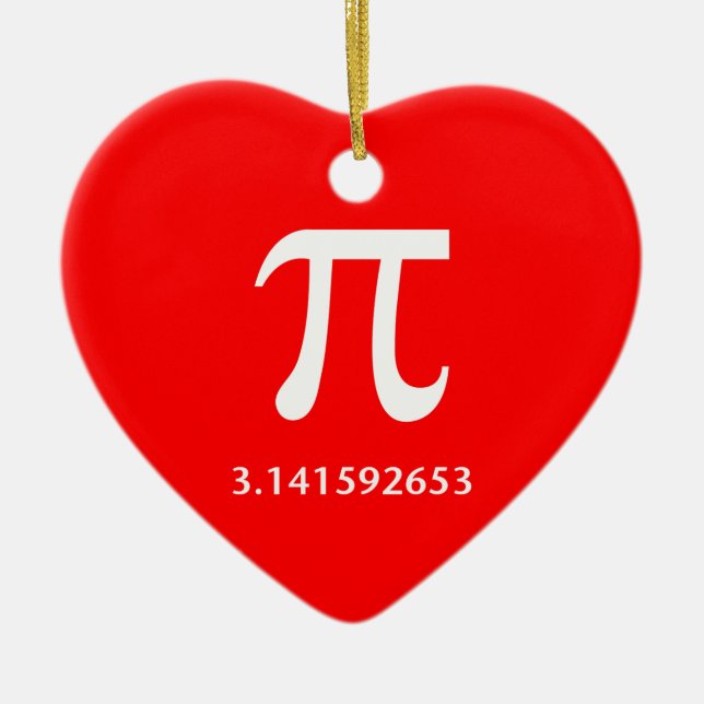 Ornamento De Cerâmica Apenas Pi branco nada mais 3,14 (Frente)