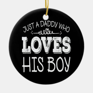 Ornamento De Cerâmica Apenas Um Pai Que Ama O Dia de os pais De Seu Filh