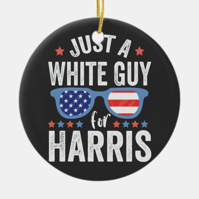 Ornamento De Cerâmica Apenas uma Cara branca para o presidente de apoio  (Frente)