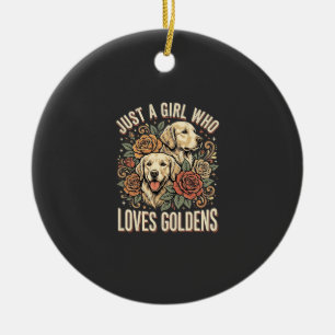 Ornamento De Cerâmica Apenas uma garota que ama Goldens