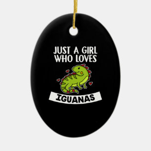 Ornamento De Cerâmica Apenas Uma Menina Que Ama Iguanas Cute Lizard Igua
