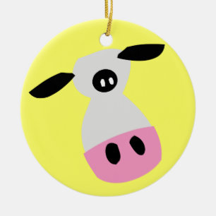Ornamento De Cerâmica Apenas uma vaca