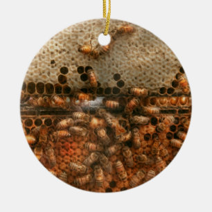 Ornamento De Cerâmica Apiário - Abelhas - Doce sucesso