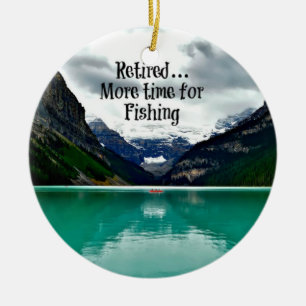 Ornamento De Cerâmica Aposentado... Mais tempo para pescar