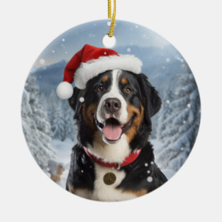 Ornamento De Cerâmica Appenzeller Sennenhund Dog Christmas Keepsaname