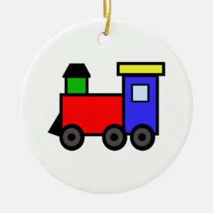 ORNAMENTO DE CERÂMICA APPLIQUE DO TREM