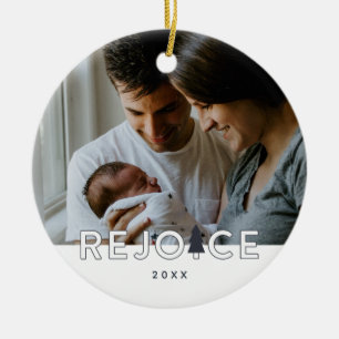 Ornamento De Cerâmica Aproveite o Natal de Fotografias Personalizadas Mo