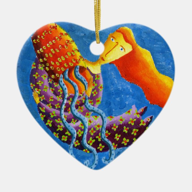 Ornamento De Cerâmica Aquarius Horoscope Sinal de Estrela Zodiac (Frente)