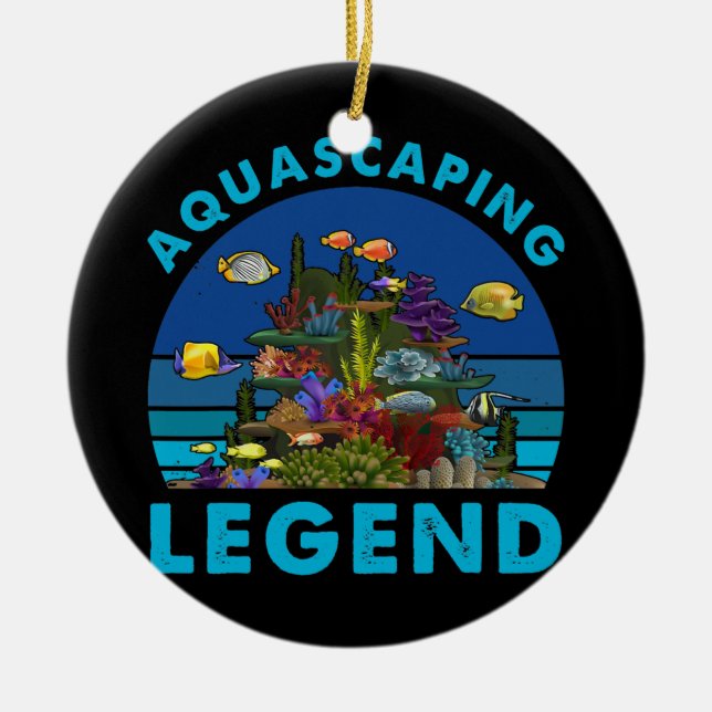 Ornamento De Cerâmica Aquascapim De Lenda Aquário Design Para Aquarista (Frente)