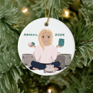 Ornamento De Cerâmica Aquecedor de Cera Personalizado Mulher