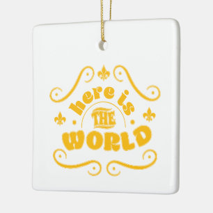 Ornamento De Cerâmica Aqui está o mundo