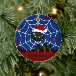 Ornamento De Cerâmica Aranha de Natal Fofa Personalizada