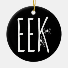 Ornamento De Cerâmica Aranha Eek & Teia de Aranha Assustadora e Sinistra