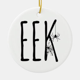 Ornamento De Cerâmica Aranha Eek & Teia de Aranha Assustadora e Sinistra