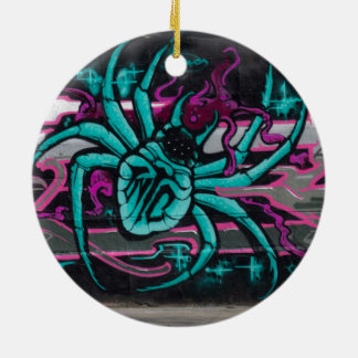 Ornamento De Cerâmica Aranha Turquesa Selvagem