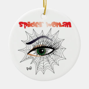 Ornamento De Cerâmica Aranhas - mulher alfaia