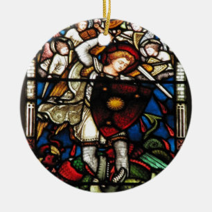 ORNAMENTO DE CERÂMICA ARCANJO DE ST MICHAEL