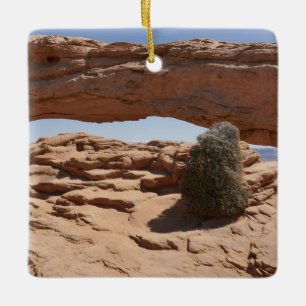 Ornamento De Cerâmica Arch Mesa e Tumbleweed em Canyonlands